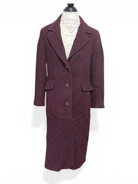 Vintage Forecaster of Boston Long Wool Cashmere Blend Coat Dark Wine / Purple 2